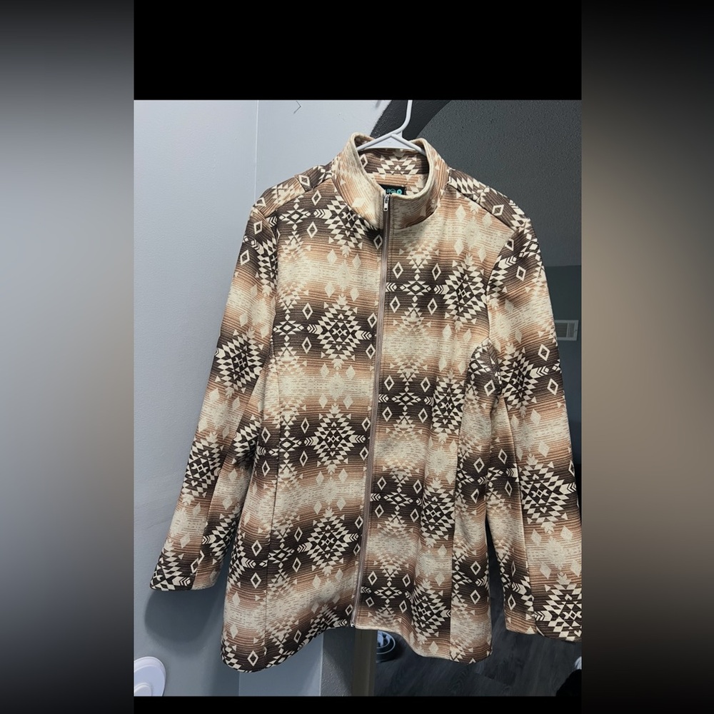 Brown Patterned Women's Blazer